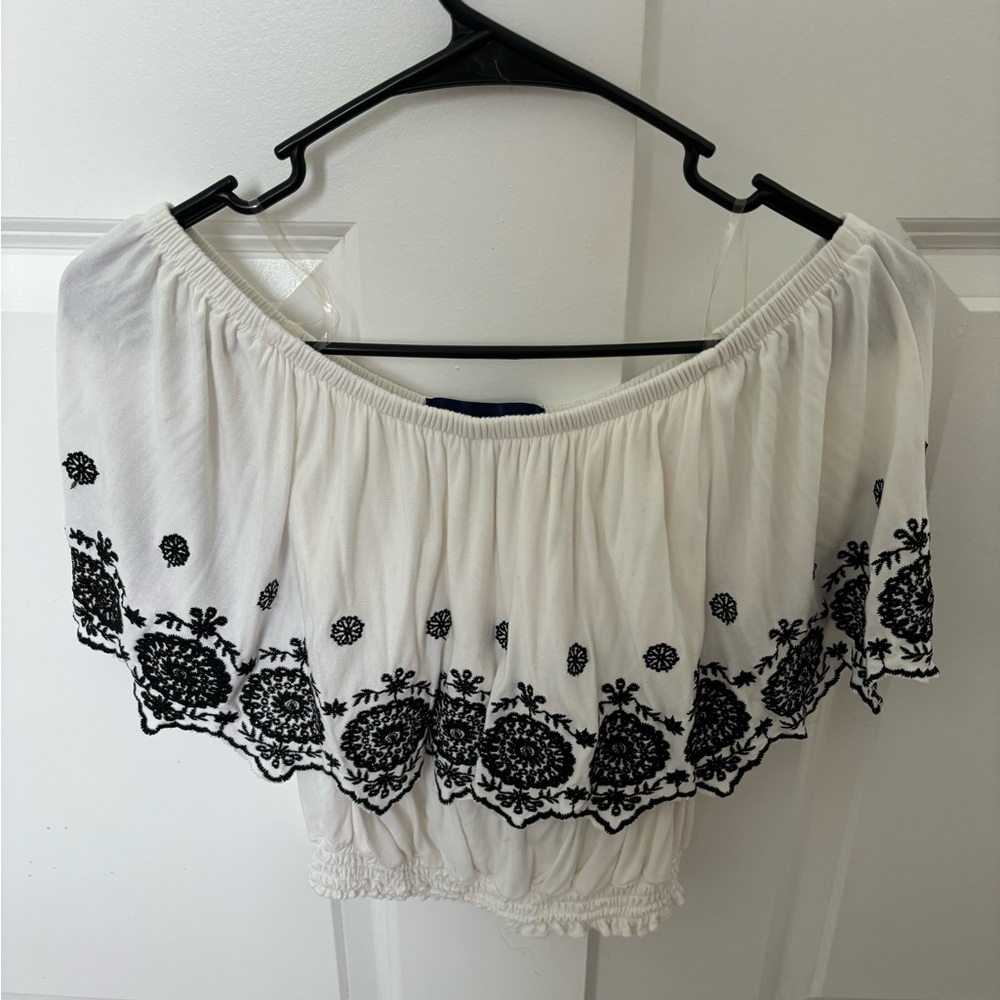 Blue Rain cold shoulder top